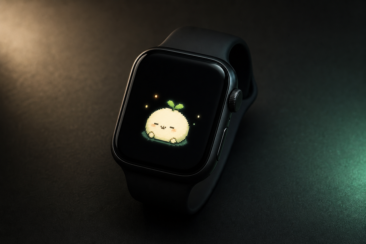 Mochacho living on an Apple Watch